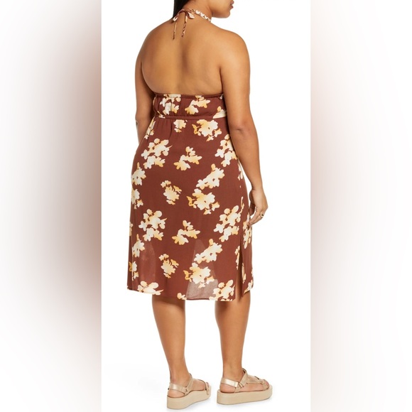 BP. Brown Halter Midi Dress Size 3x NWT - Picture 4 of 15